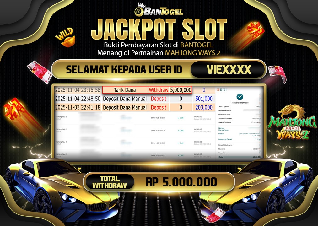 BUKTI JACKPOT LUNAS BANTOGEL