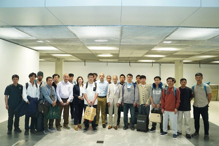 ลูกเรือ “มยุรี นารี” ทั้ง 20 คน เดินทางจากประเทศโอมานกลับถึงไทยแล้ว