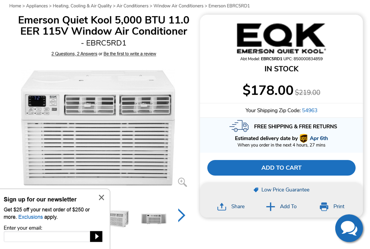 Screenshot_2021-04-05 Emerson Quiet Kool 5,000 BTU 11 0 EER 115V Window Air Conditioner - EBRC5RD1(1