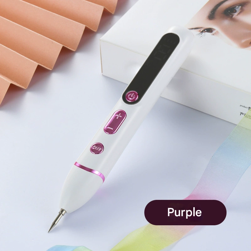 Professional Electric Mole & Dark Spot Remover Pen - Advanced Plasma Ion Technology for Seamless Skin Tag & Freckle Removal (Purple)