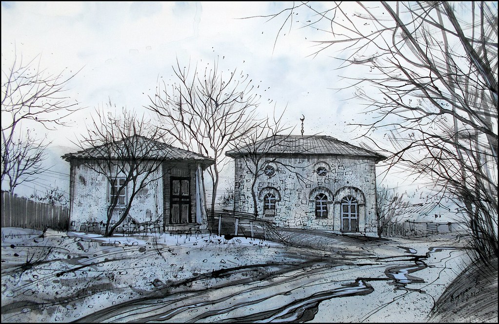 Мечеть Булгакова и дом муллы в селе Соколином