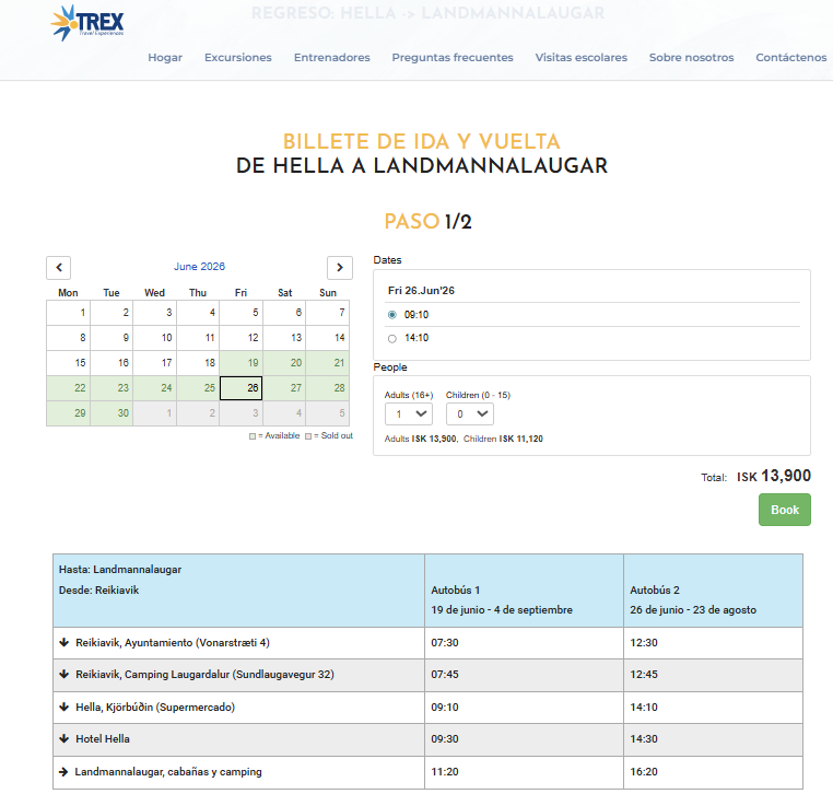 Comparativa autobús Trex a Landmannalaugar - Alquiler 4x4 (1)