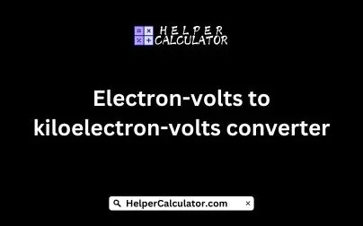 Electron-volts to kiloelectron-volts converter