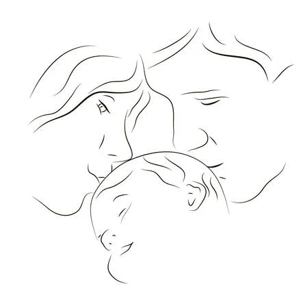 17779841-hand-drawn-silhouette-of-parents-and-a-baby