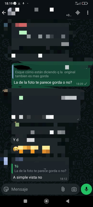 Estoy en un grupo de WhatsApp de mi modelo de coche y entro una femina