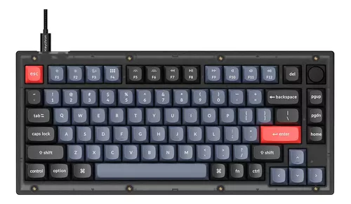 Teclado-Mecánico-Keychron-V1-Max-Red-Switch-Luz-Rgb