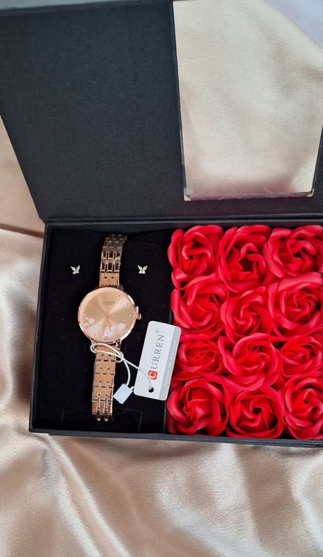 Luxury Large Flower Box Gift Set with Watch
