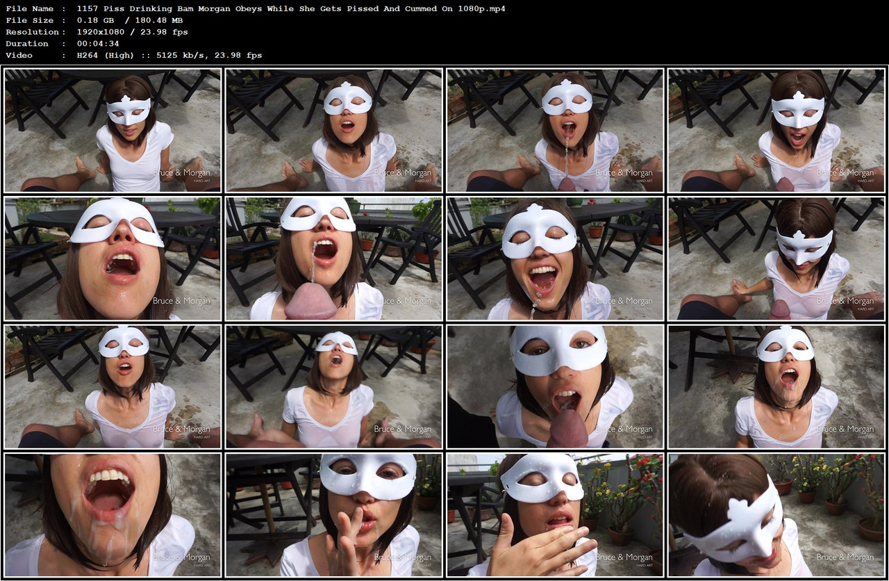 1157 Piss Drinking Bam Morgan Obeys While She Gets Pissed And Cummed On 1080p mp4