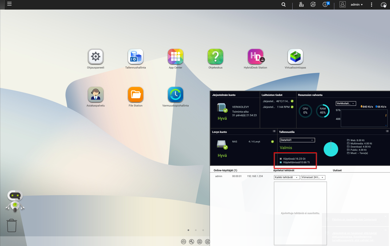 UI-2 tila käytössä