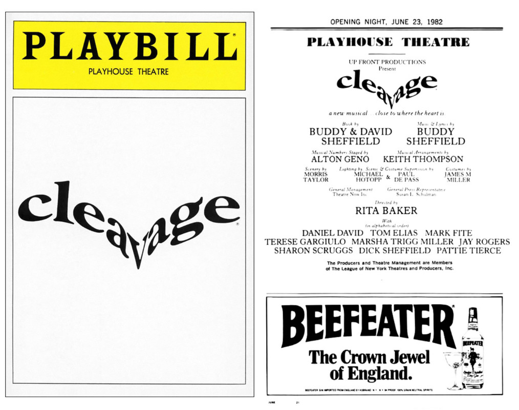 CLEAVAGE 1982 Playbill