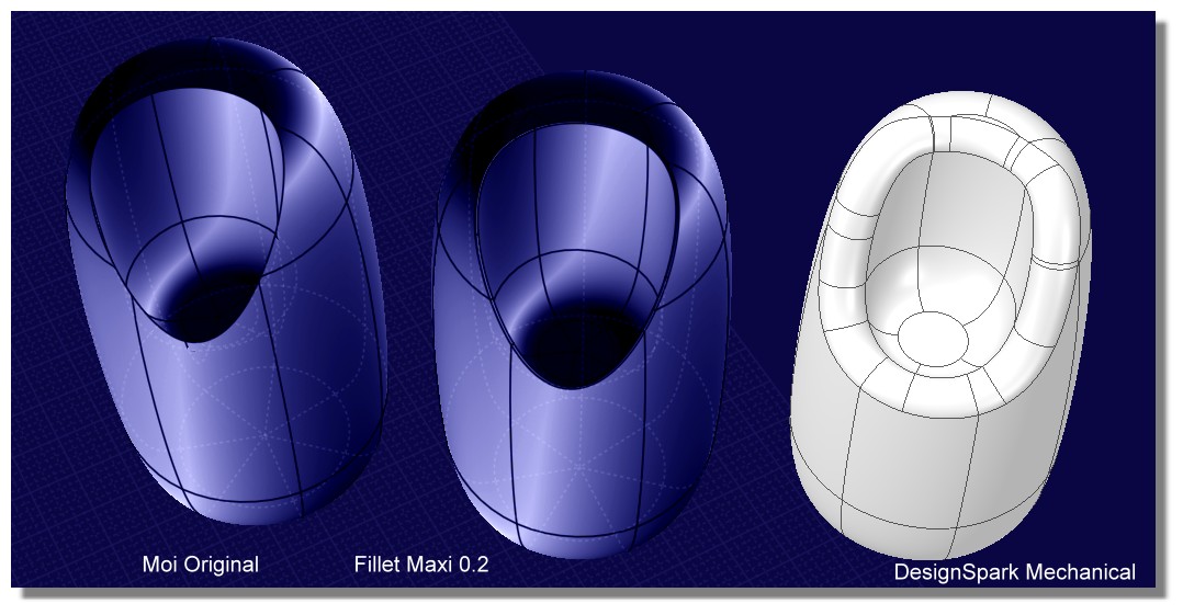  [ AUTRES LOGICIELS ] Moi3D tuto Subdivision Fillet-Max