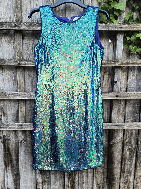 Blue Sequin Tunic dress - Adult 12