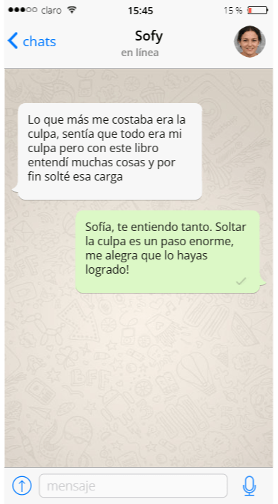 Testimonio de WhatsApp