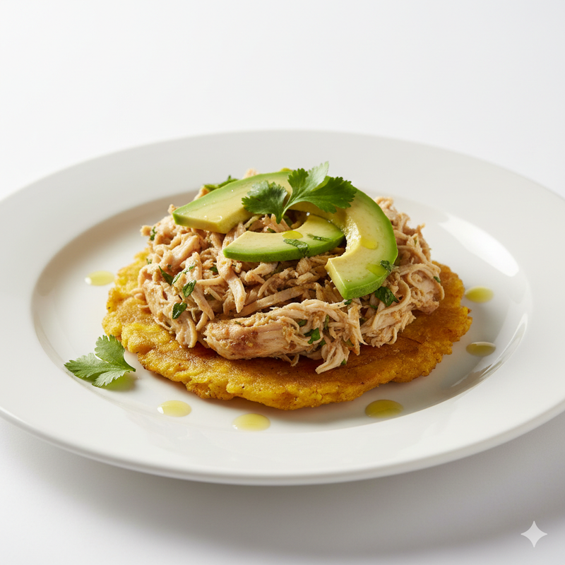 Patacón De Pollo Y Aguacate
