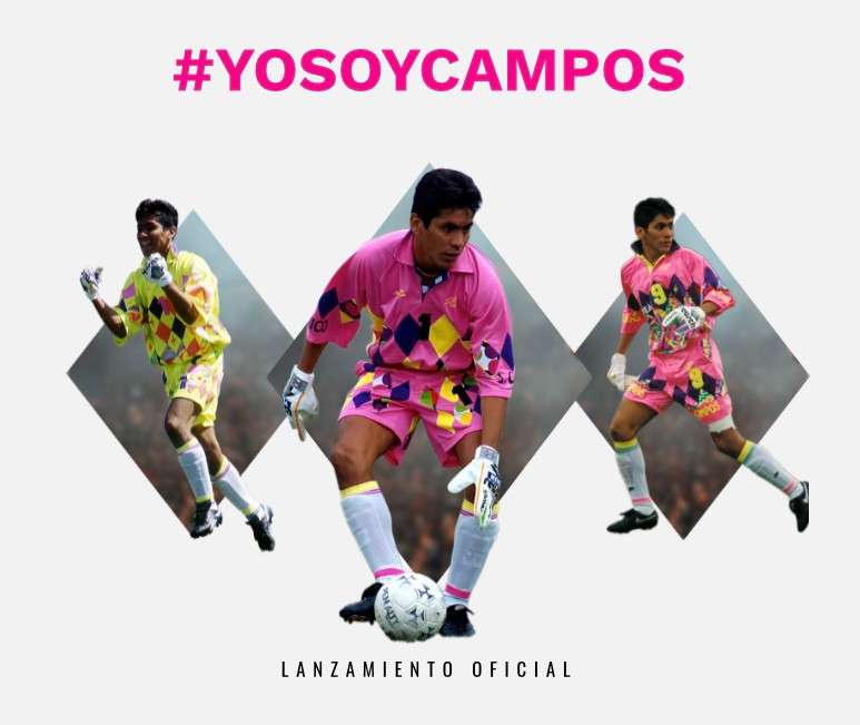 Jersey rombos Jorge Campos (Amarilla, Rosa, Ngo) en Rautesport 