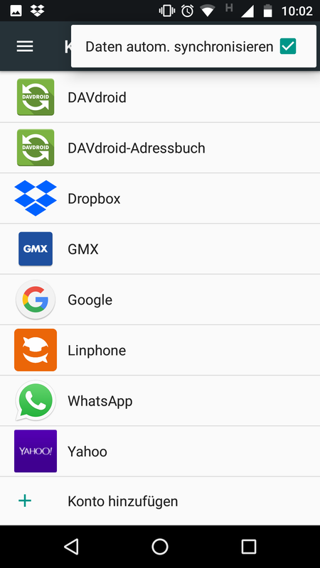 Autosync turned on