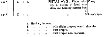 Denario de Alejandro Severo. PIETAS AVG. Piedad a izq. Antioquía (10 Pfennig dedit) 1