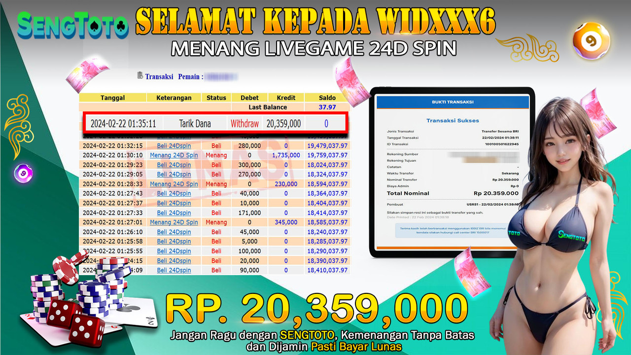 BUKTI PEMBAYARAN LIVEGAME 24D SPIN