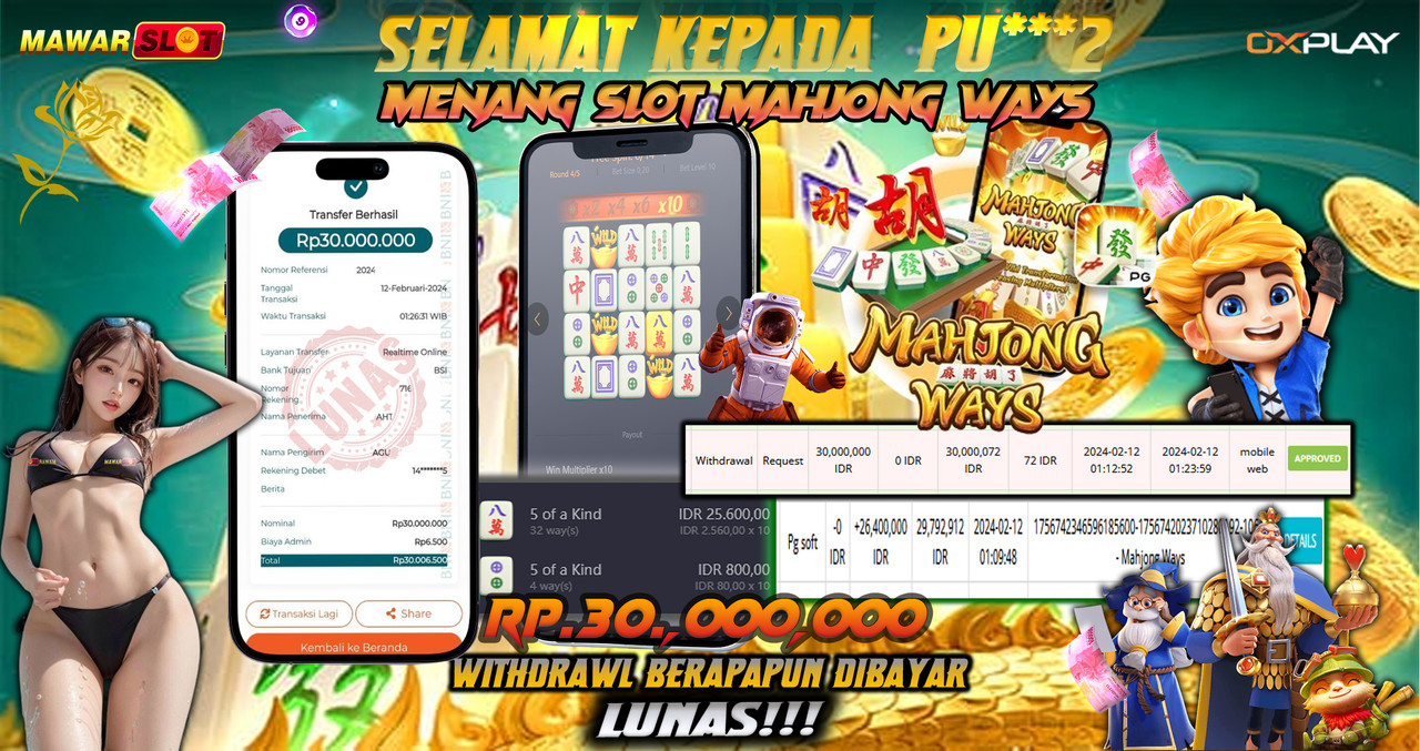 Jackpot di Slot Mahjong Ways: Kemenangan Besar di Mawarslot!