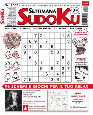 Settimana Sudoku N.838 – 03 Settembre 2021