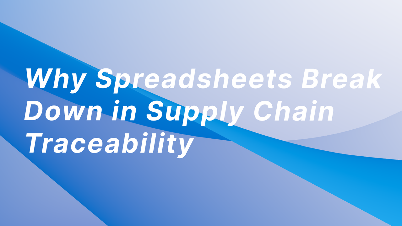 Why Spreadsheets Break Down in Supply Chain Traceability