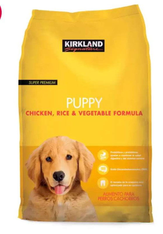 Costco: Kirkland Signature Alimento para Cachorro Pollo y Arroz 9.07kg 
