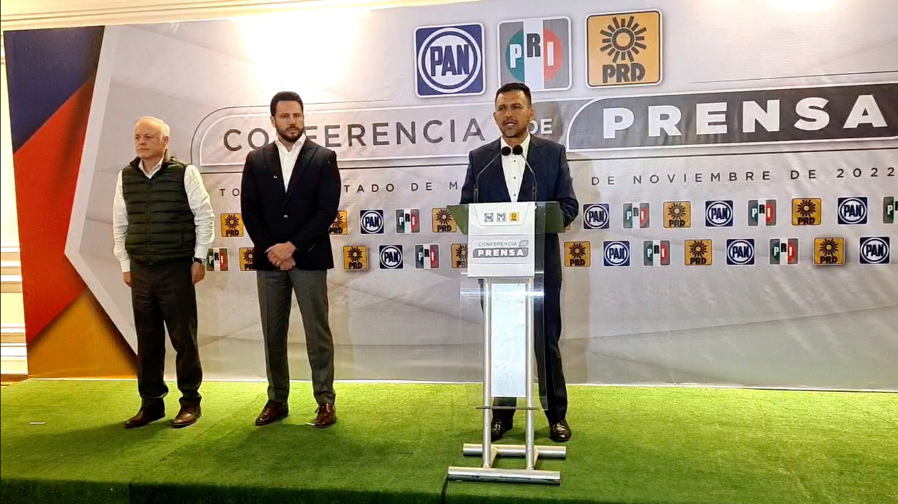 PAN, PRI y PRD anuncian coalición para elección en Edomex