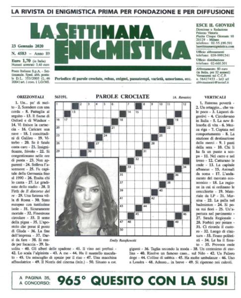 La Settimana Enigmistica N.4583 - 23 Gennaio 2020