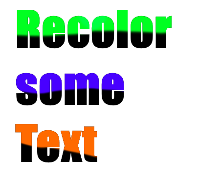 How do I colour in different words with different colours in 1 text box ...