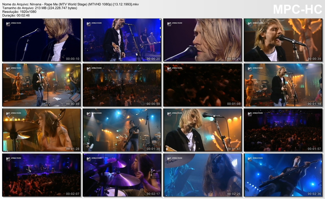 Nirvana - Rape Me (MTV World Stage) (MTVHD 1080p) [13.12.1993]