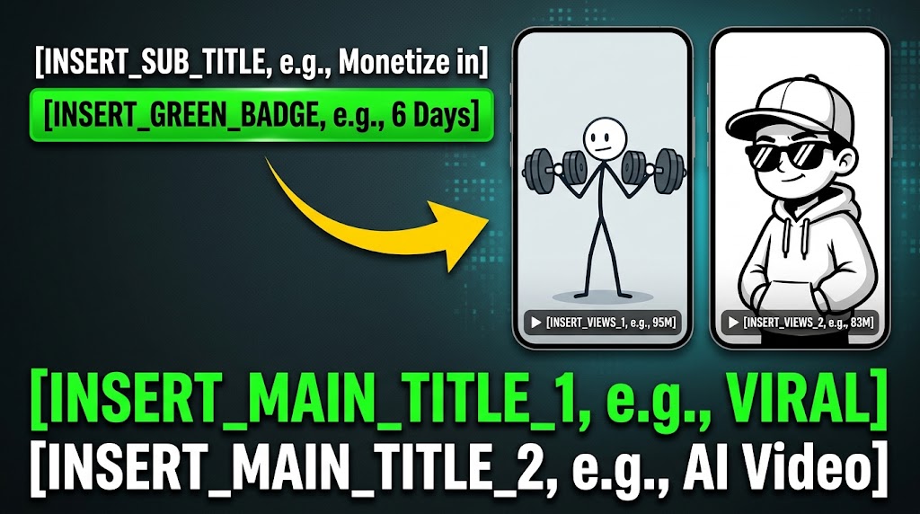 AI-generated example result for the youtube-thumbnail prompt: Content Creator & Marketing YouTube Thumbnail AI Prompt #163 – Single-Scene Composition