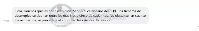 Confirmación pago del paro noviembre 2023 - Openbank