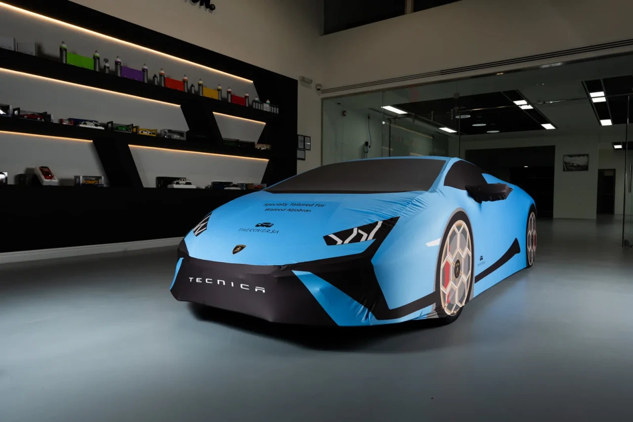 Lamborghini Tecnica Blue Indoor Artistic Cover