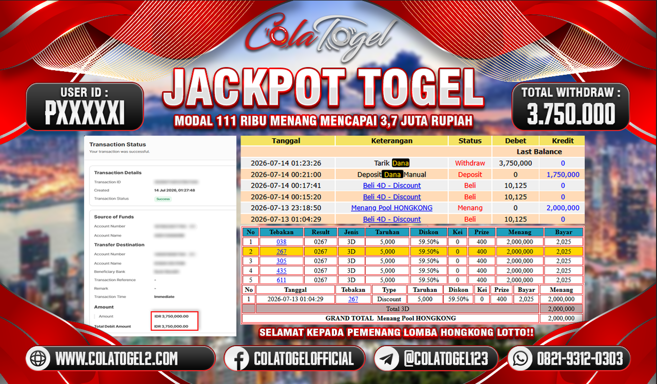 JACKPOT HONGKONG LOTTO!!