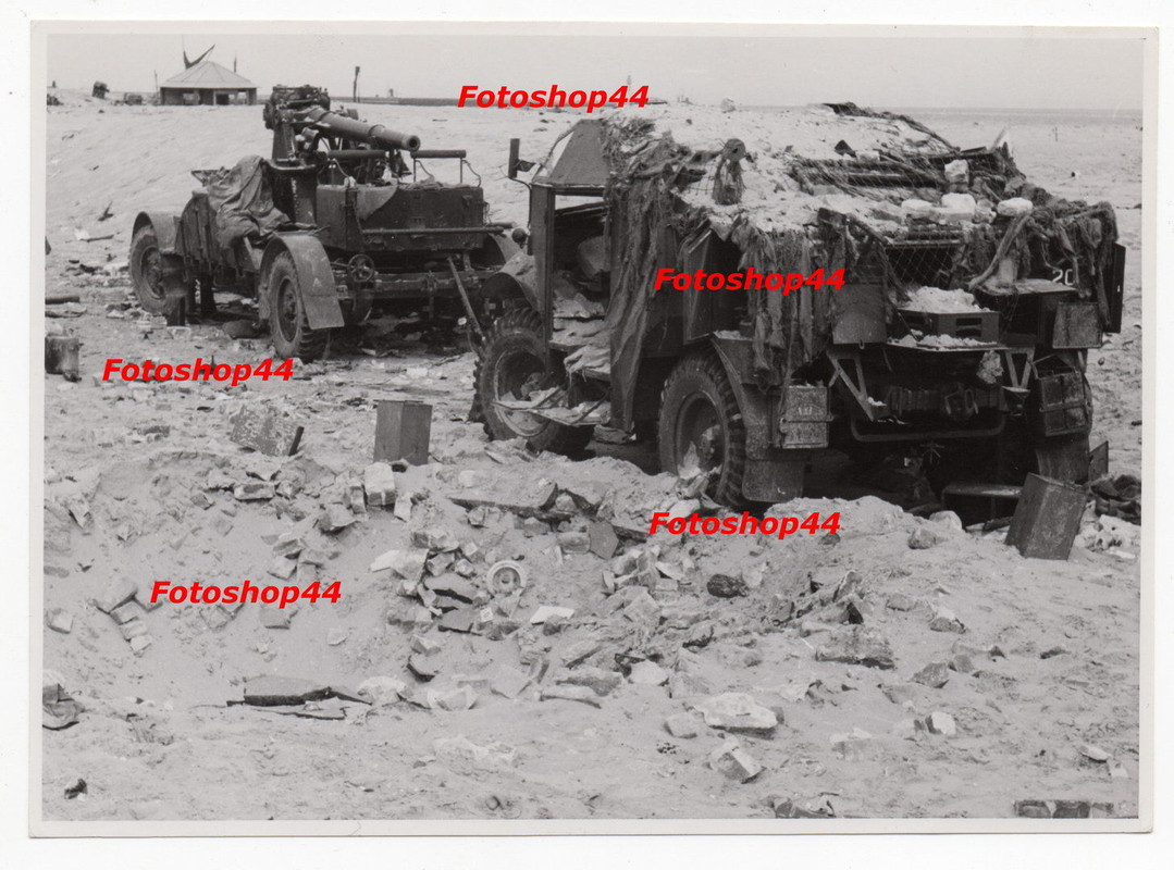 Frankreich Dünkirchen Englischer LKW Geschütz Fl