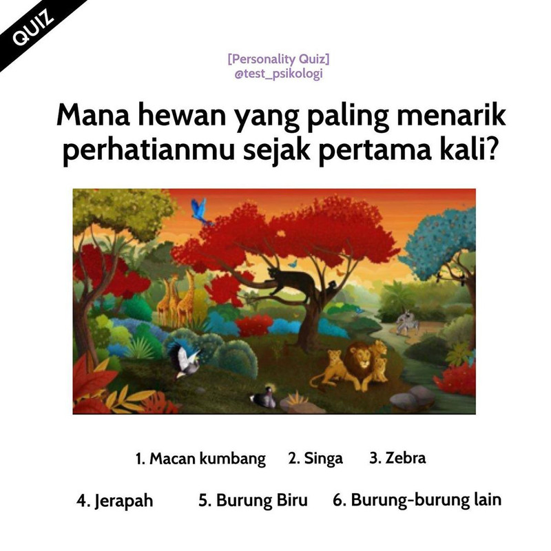 Hewan yang paling menarik bagimu ungkap kepribadianmu