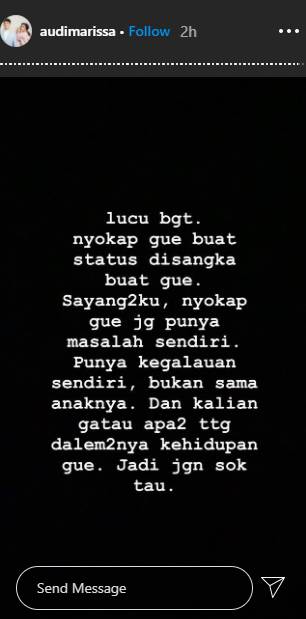 Instagram story Audi Marissa