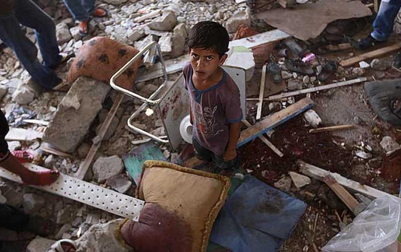 Escuela en Gaza atacada por Israel