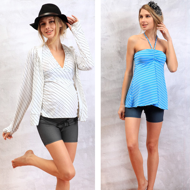 Denim Look Maternity Swim Shorts SWEET MOMMY