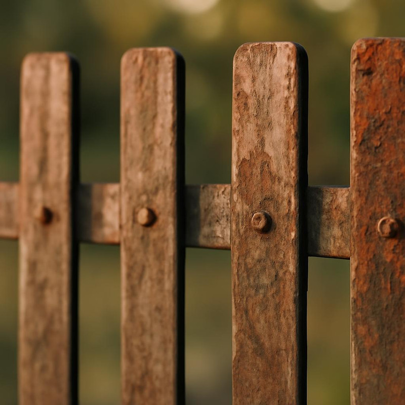 Недостатки забора из металлического штакетника: коррозия и загрязнения