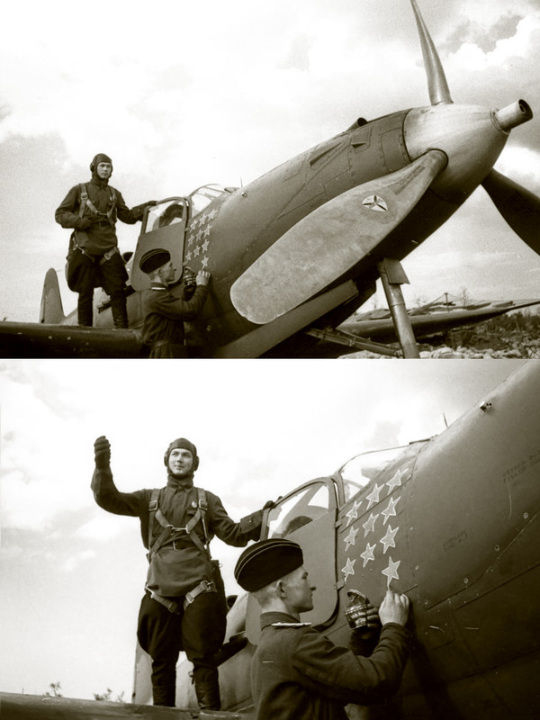 Aircrew-USSR-255IAP-5MTABR-pilot-Vladimir-Burmatov-Northern-Fleet-shot-down-ace-Hans-Dobrich-from-II