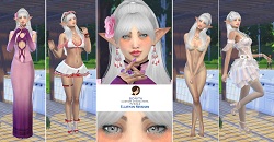 Ellaryan Miranan gray-haired custom character Sims 4 CAS outfit preview - thumbnail