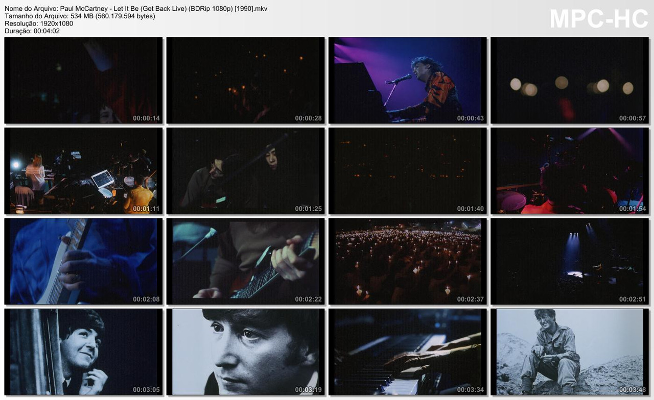 Paul McCartney - Let It Be (Get Back Live) (BDRip 1080p) [1990]