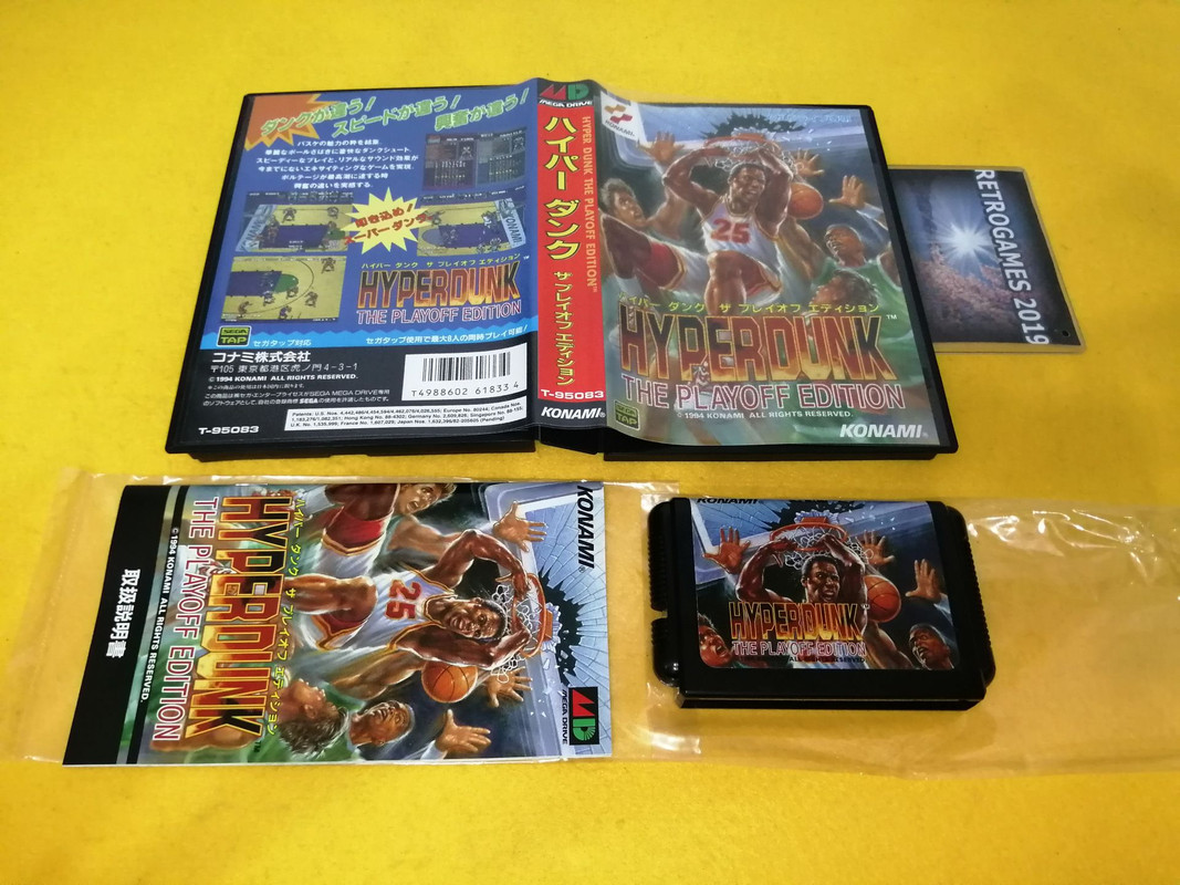 KONAMI HYPER DUNK The Playoff Edition SEGA MEGADRIVE RARE