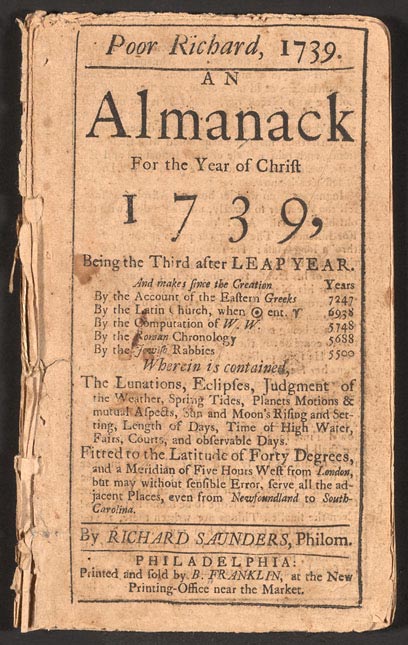 L’USS Bonhomme Richard (LHD 6) en feu à San Diego  Poor-Richard-Almanack-1739