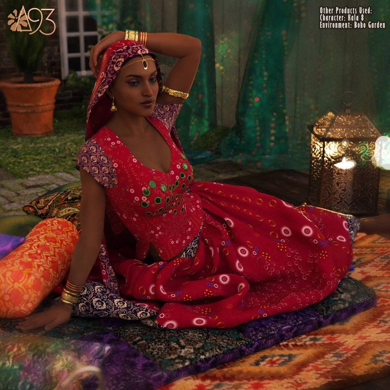 a93 - dForce Traditional Indian Outfit for G8F a93 - dForce Traditional Indian Outfit for G8F