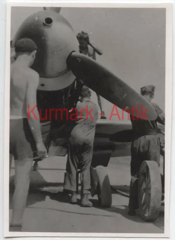 Fotos Wehrmacht Luftwaffe 2.- NAG 13 Flugzeug Fw190 Pilot Emblem Italien 44 (3)