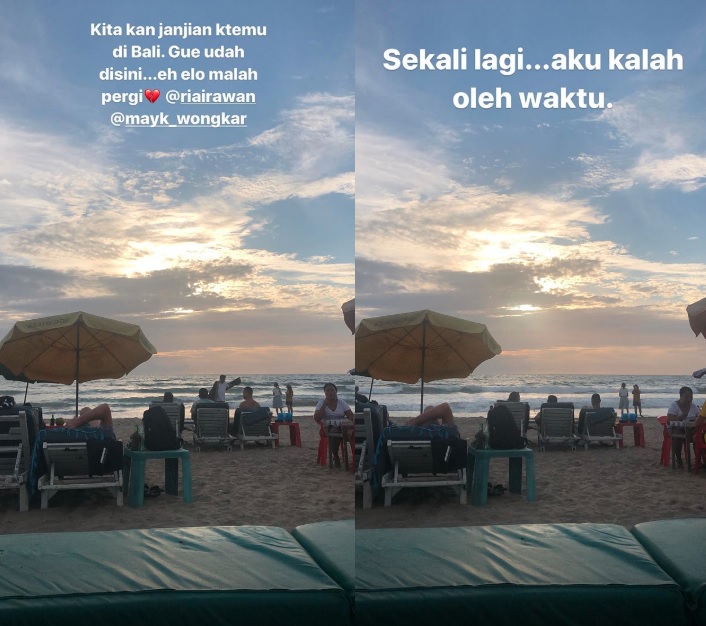 Sunset di Bali yang dipersembahkan Aming untuk mendiang Ria Irawan