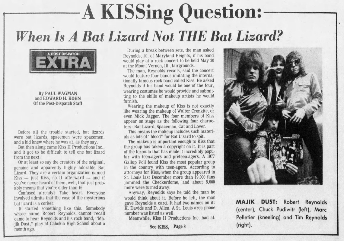 KISS II St. Louis Dispatch April 5 1978 first