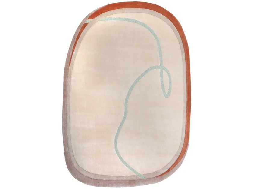 Desert Sand Viscose Wool Carpet Rug